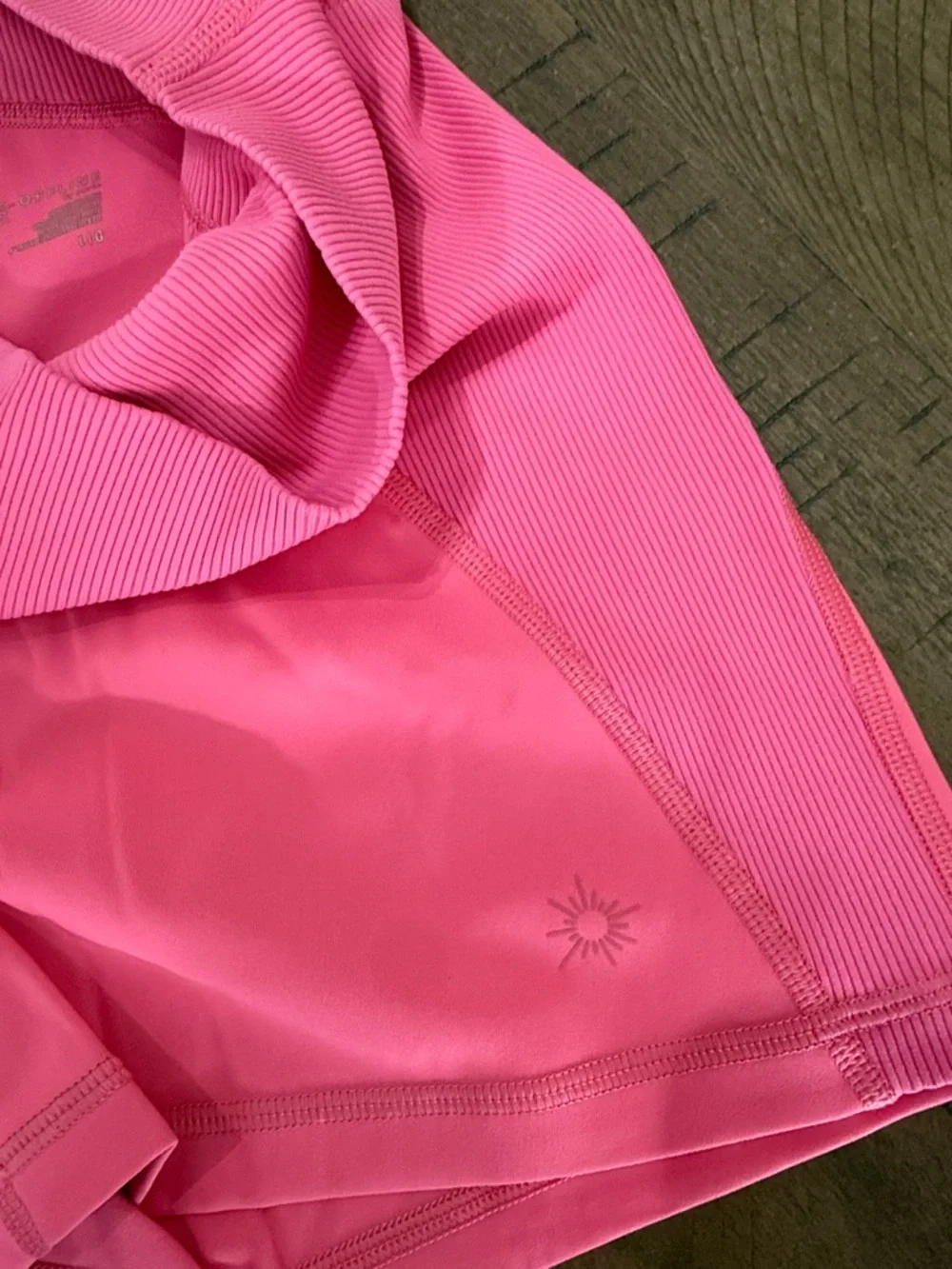 aerie High-Rise Pink Athletic biker Shorts - Picture 3 of 4